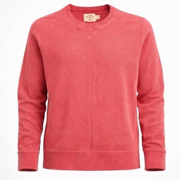 Brooks Brothers Other - Red Brooks Brothers "Red Fleece" Waffle Knit Top Sz L Crew Neck Pullover